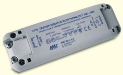 transformator elektroniczny EMC, transformator do żarówek niskonapięciowych